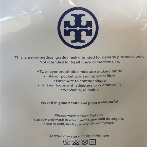 NWT Auth Tory Burch Face Mask - Picture 5 of 6